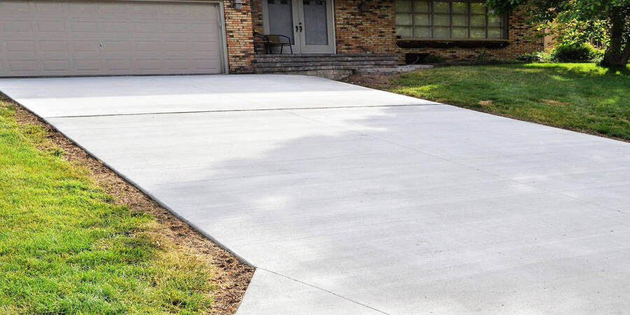 This image shows a newly polished driveway.